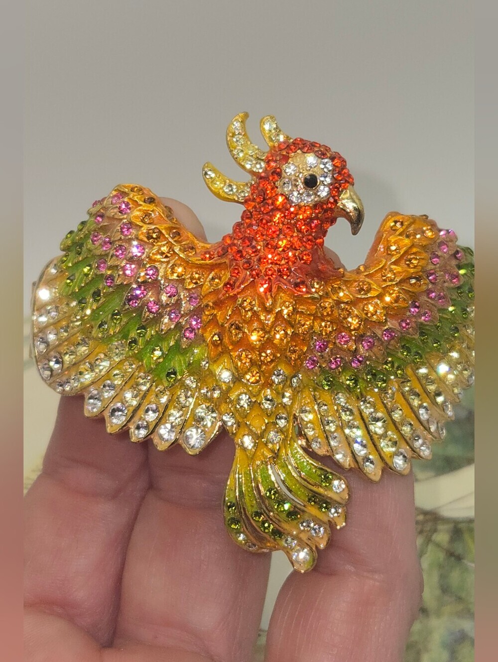 Heidi Daus Electroplated Strictly For The Birds Clamp Bracelet Swarovski Crystal